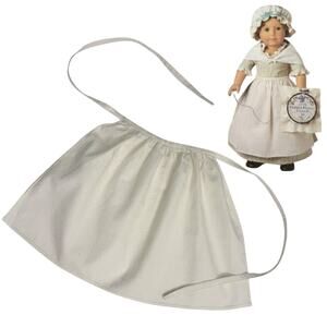 American Girl Felicity Work Gown Apron Doll Accessory Floral Weave Off White Vtg